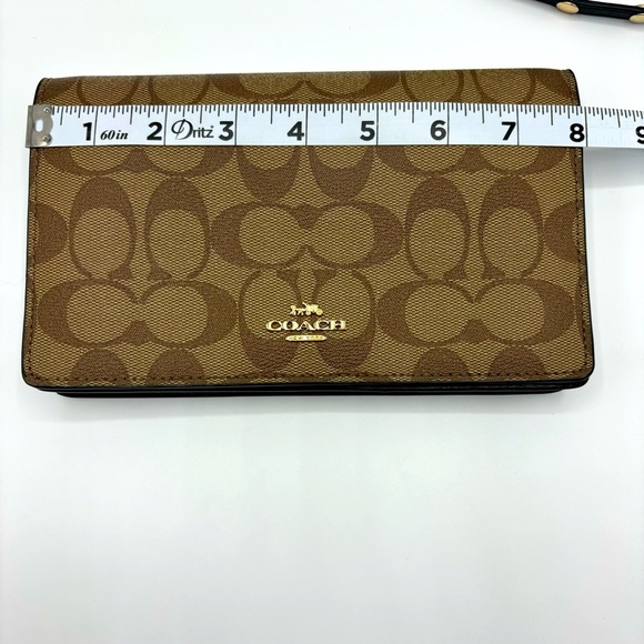 Foldover Clutch Crossbody In Signature Canvas and leather - Picture 4 of 16